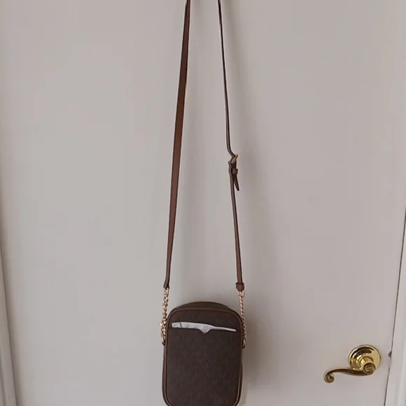 Michael Kors Brown and Gold Crossbody Bag - Picture 6 of 10